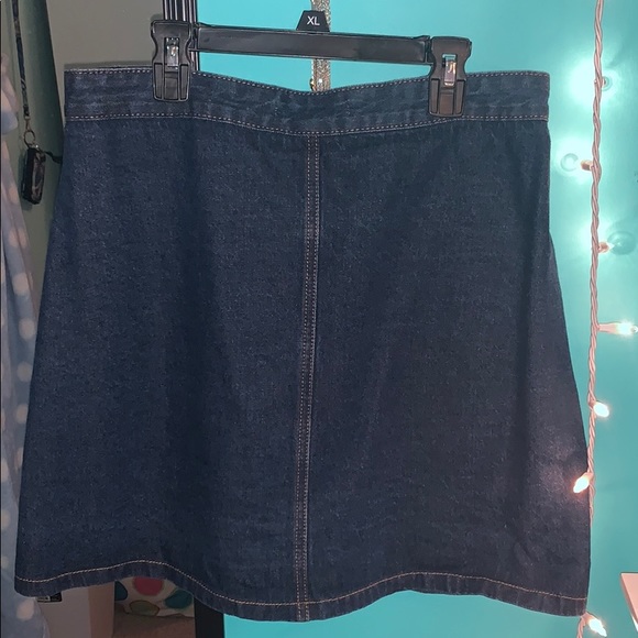 SOLD Francesca’s Embroidered Jean Skirt - Picture 2 of 9